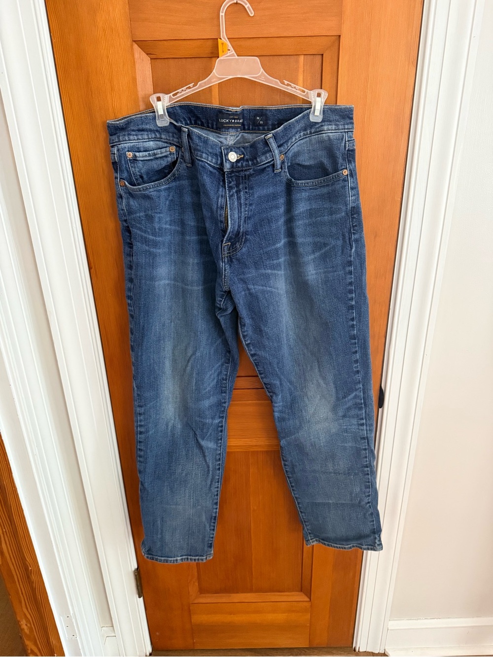 Lucky Brand Men's Straight Leg Jeans in Dark Blue Wash 36x30